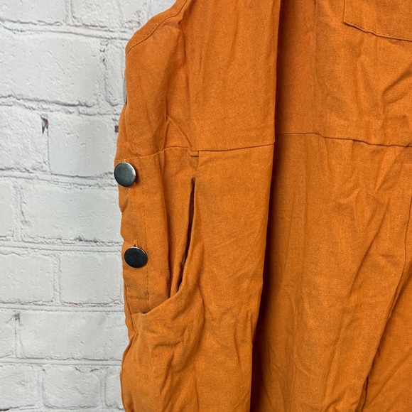 BloomChic Orange Midi Pinafore Dress Plus Size 2X - Picture 4 of 7